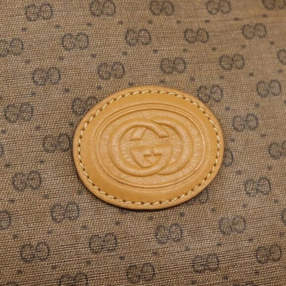 GUCCI Micro GG Supreme Hand Bag PVC 2way Beige Gold 002 123 0033 Auth 118246 - Picture 11 of 16